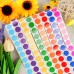 4000 Pcs 20mm Coloured Dot Sticker 8 Assorted Colours Sticky Dots Coloured Stickers Circle Sticker, Self Adhesive Round Stickers Labels for Calendar Coding School Office DIY Crafts Gift