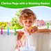 60 Pack Clothes Pegs for Washing Line with Bag, Extra Strong Non Slip Laundry Pegs 4 Colors, Plastic Washing Pegs Rust Resistant Washing Pegs, Windproof Clips for Home Garden Indoor Outdoor