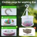 60 Pack Clothes Pegs for Washing Line with Bag, Extra Strong Non Slip Laundry Pegs 4 Colors, Plastic Washing Pegs Rust Resistant Washing Pegs, Windproof Clips for Home Garden Indoor Outdoor